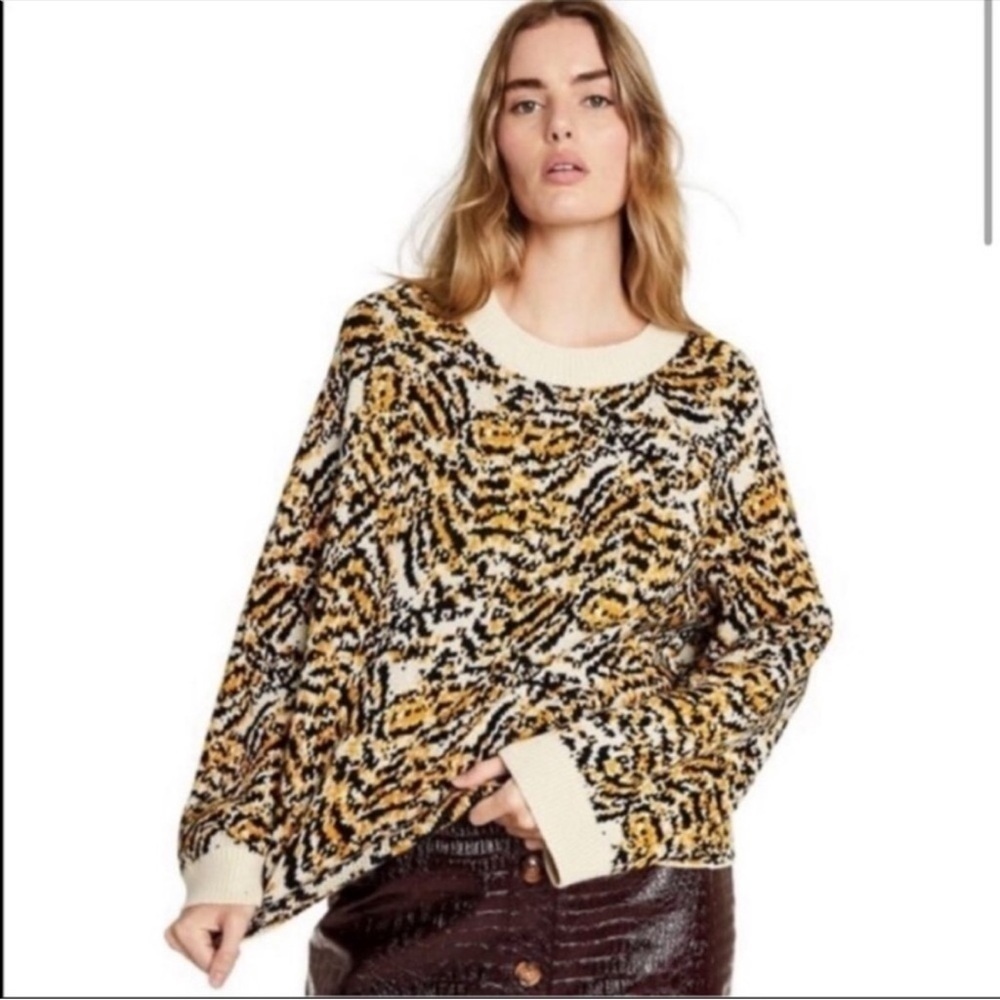 Rachel Comey x Target Animal Print Wool Blend Sweater size XL